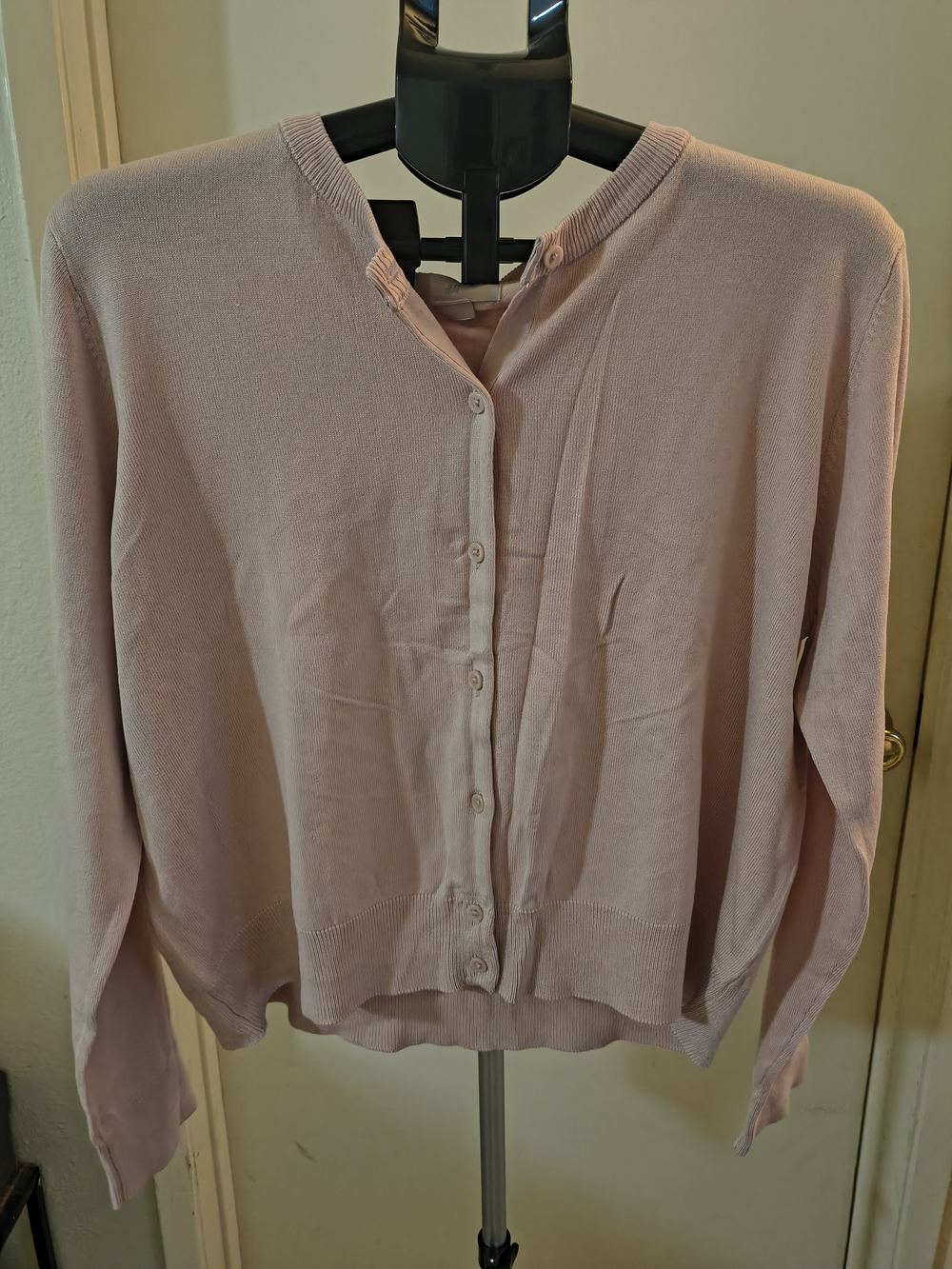 H&M Pale Pink Button-Front Women's Cardigan